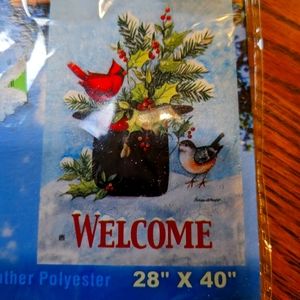 🆕 Christmas flag, large pole flag, NEW in pkg LAST CHANCE 😞😞😞😞😞😞
